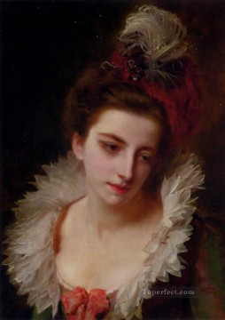羽根帽子をかぶった貴婦人の肖像 ギュスターヴ・ジャン・ジャケ夫人 Oil Paintings